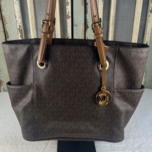 Michael Kors East West Dark Brown Tote Bag